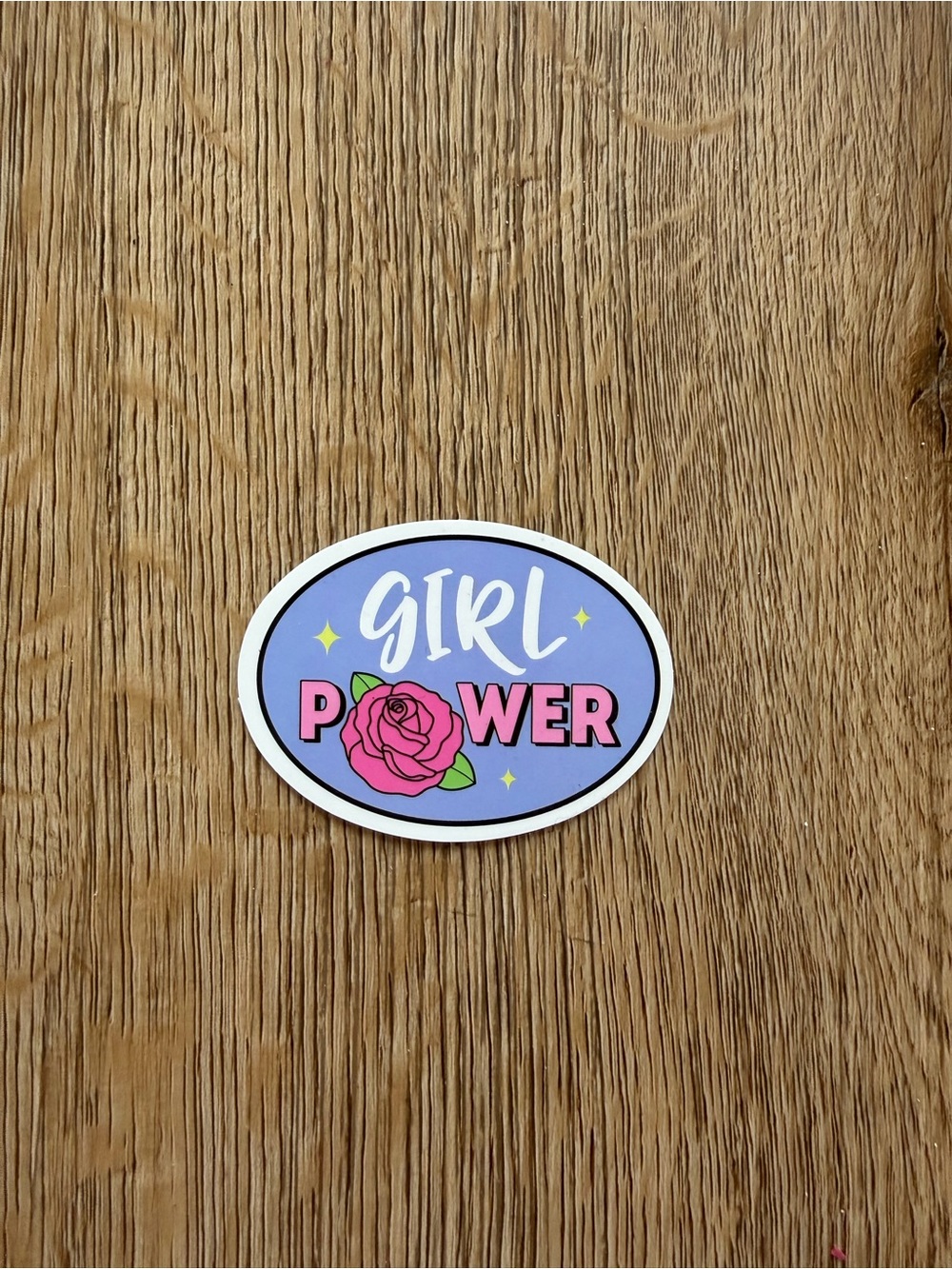 Girl Power Oval Sticker